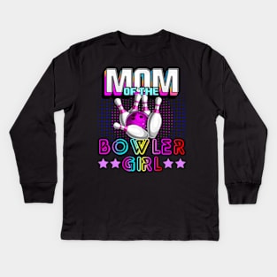 Mom Of The Bowler Family Bowling Kids Long Sleeve T-Shirt